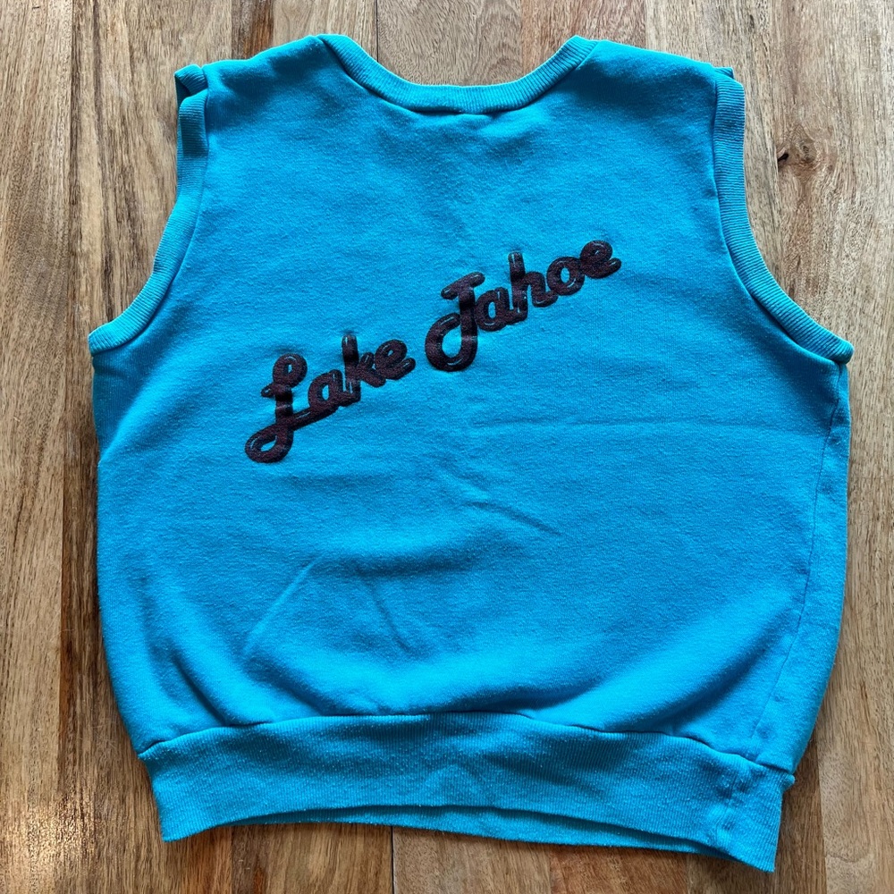 Vintage Lake Tahoe sleeveless sweatshirt